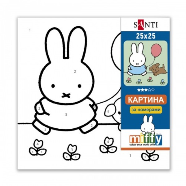 Фото - Картина по номерам Santi Miffy. Cheerful friends 25х25 см (955563)