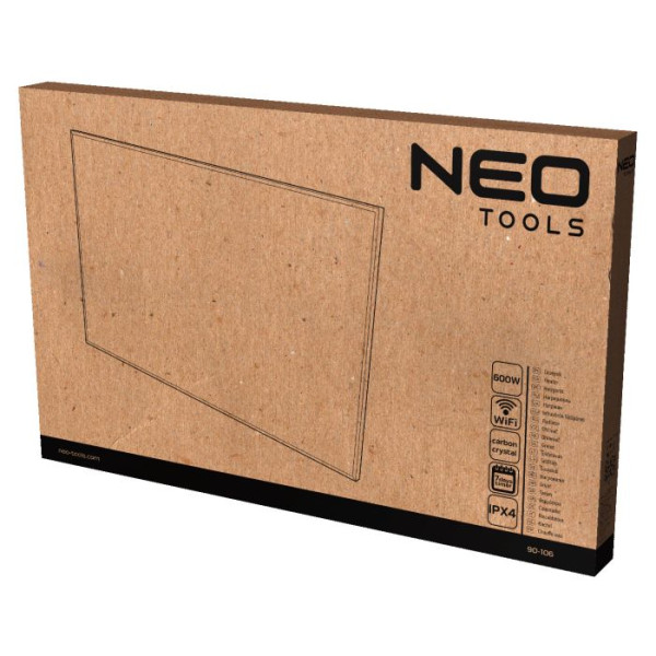 Фото - Обігрівач інфрачервоний Neo Tools 600Вт 100х60х3.8 см White (90-106)
