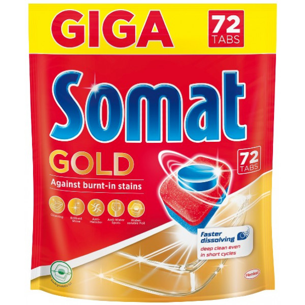 Фото - Таблетка для посудомийної машини Somat Gold 72 шт