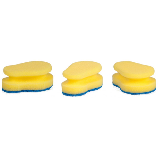 Фото - Губка для миття посуду поролонова tescoma 900652 Clean Kit 3 шт. для делікатних поверхонь