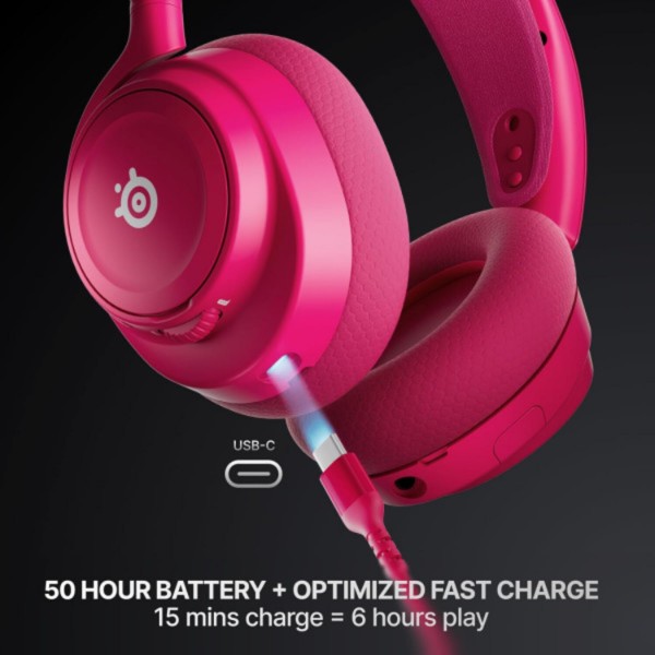 Фото - Гарнітура бездротова ігрова SteelSeries Arctis Nova 7 Gen 2 Wireless Magenta (61732)