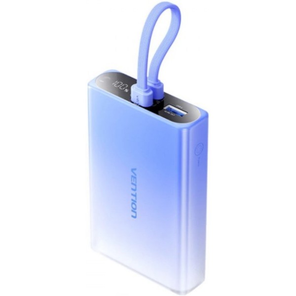Фото - Батарея мобільна Vention 10000 mAh 22,5W PD, USB-A, USB-C In/Out, Lightning In/Out, Blue (FHZL0)