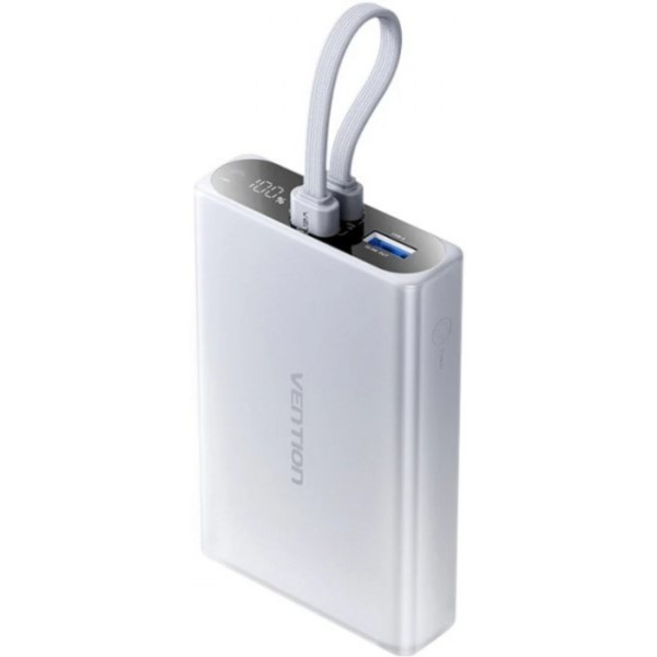Фото - Батарея мобільна Vention 10000 mAh 22,5W PD, USB-A, USB-C In/Out, Lightning In/Out, Gray (FHZM0)