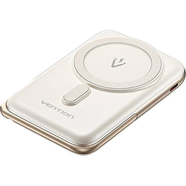 Фото - Батарея мобільна Vention Magnetic Wireless 10000mAh 20W PD USB-C In/Out, QI-15W White (FHNW0)