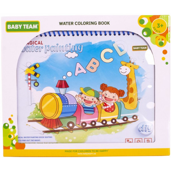 Фото - Книжка-іграшка Baby Team водна (9030_паравозік з буквами)