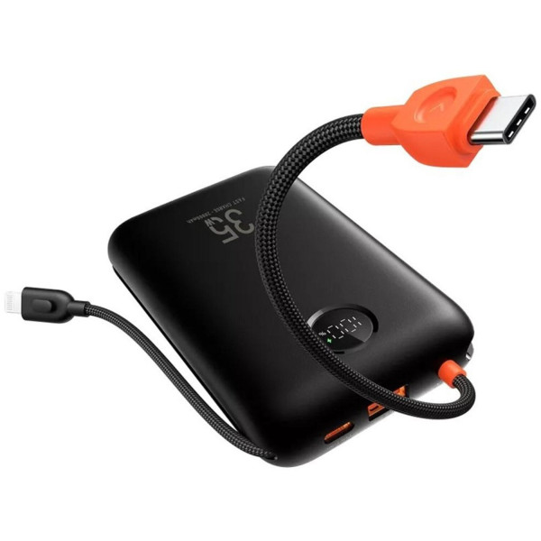 Фото - Батарея мобильная Veger K3 Built-in Cables PD 35W 30000mAh Black W3018 (6977525750137)