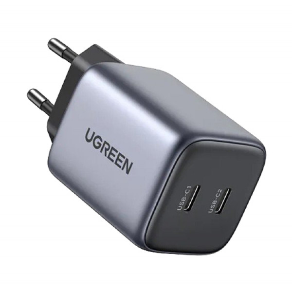 Фото - Сетевое зарядное устройство UGREEN CD294 2xUSB 40W GAN Type-C 25W+20W PD (90573)