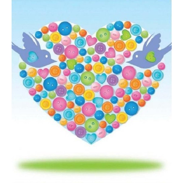 Фото - Алмазний живопис Sequin Art Button Сердечко (SA1527)