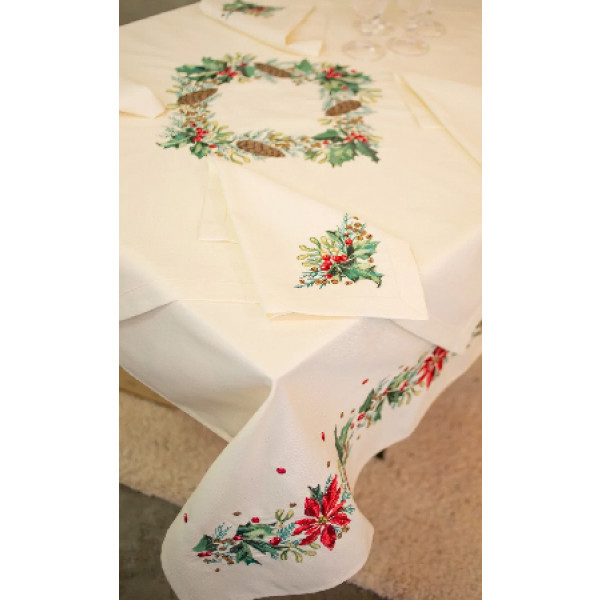 Фото - Скатертина квадратна Едельвіка Омела 90x90 см (353-21/00)