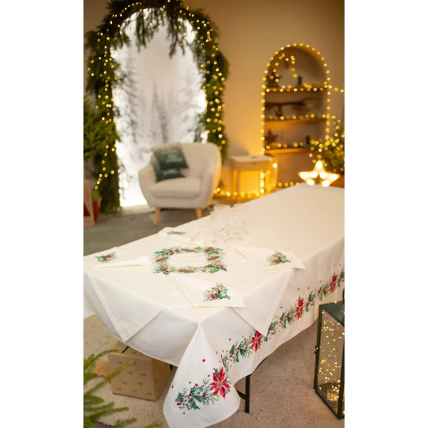 Фото - Скатертина квадратна Едельвіка Омела 90x90 см (353-21/00)