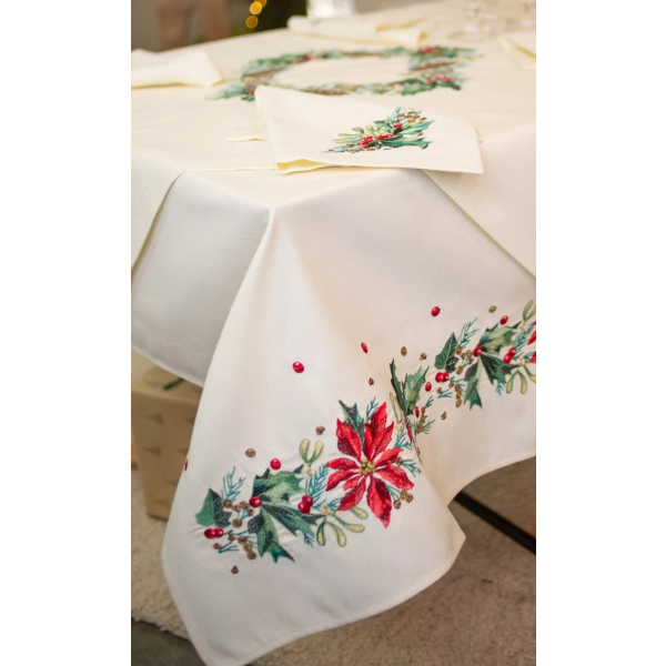 Фото - Скатертина квадратна Едельвіка Омела 90x90 см (353-21/00)