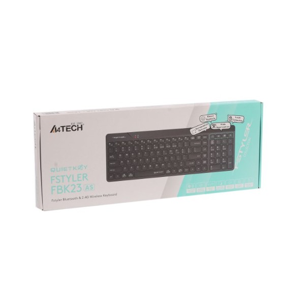 Фото - Клавиатура беспроводная A4tech FBK23 AS (Black)