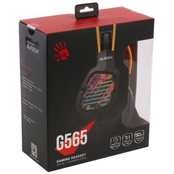 Фото - Гарнітура дротова ігрова Bloody G565 Energy Black