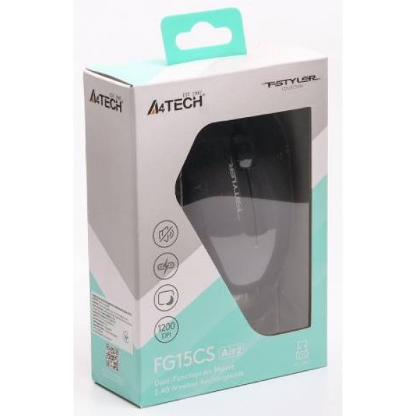 Фото - Миша бездротова A4tech FG15CS Air2 (Grey)
