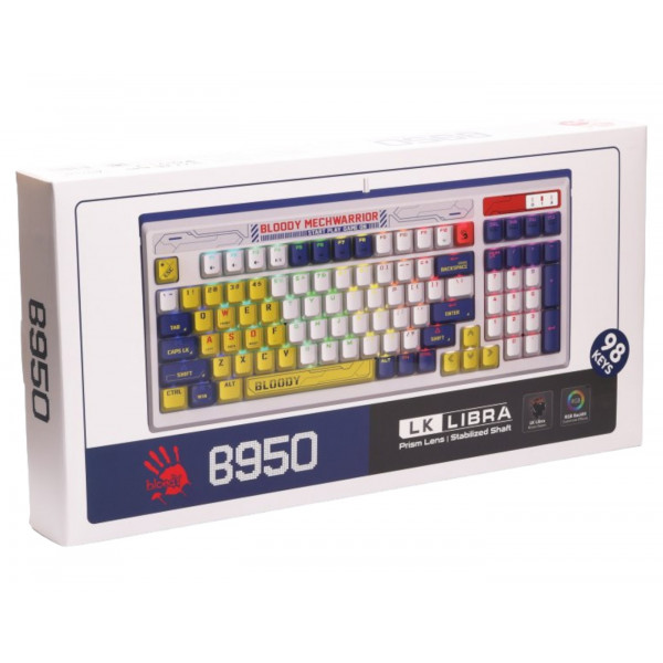 Фото - Клавиатура проводная игровая Bloody B950 RGB (Warrior Blue)