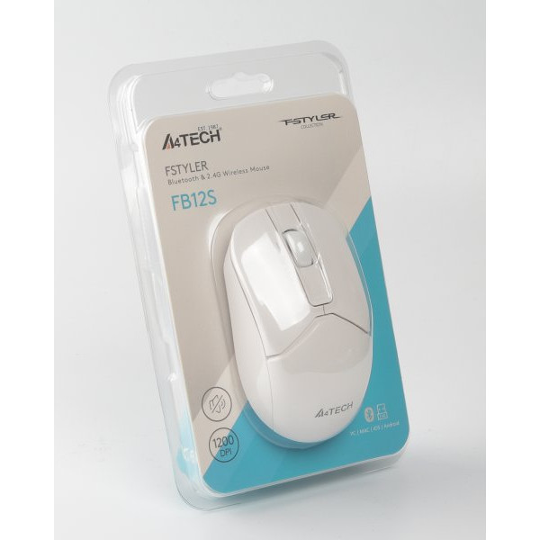 Фото - Мышь беспроводная A4tech Fstyler FB12S (White)