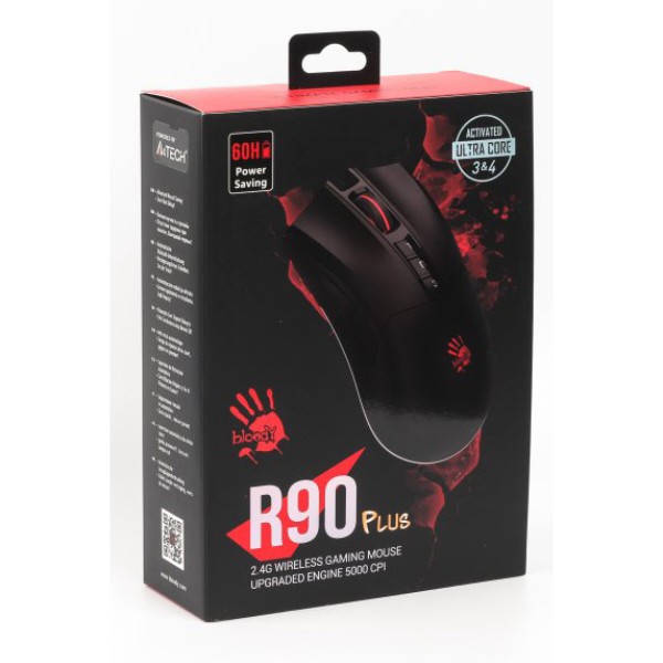 Фото - Миша бездротова ігрова Bloody R90 Plus Black