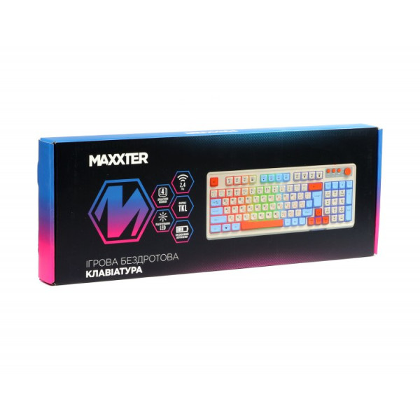 Фото - Клавіатура бездротова ігрова Maxxter KBGW-3C01-UA