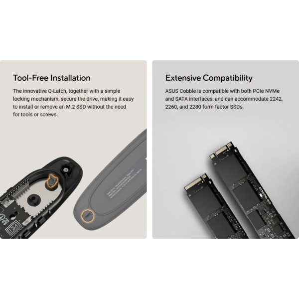 Фото - Зовнішня кишеня Asus Gen 2x1 Black (90DD02R0-M09000)