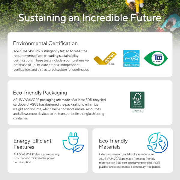 Фото - Монітор Asus VA34VCPSR Black