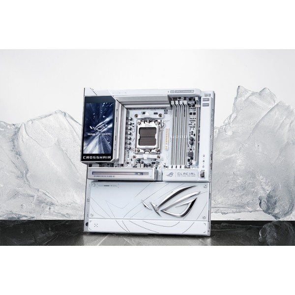Фото - Материнская плата Asus ROG CROSSHAIR X870E GLACIAL 4xDDR5 White (90MB1NQ0-M0EAY0)