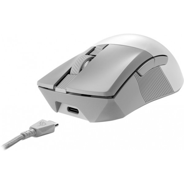 Фото - Мышь беспроводная игровая Asus ROG Gladius III AimPoint RGB USB/WL/BT White (90MP02Y0-BMUA10)