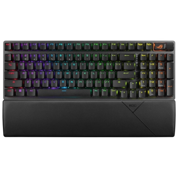 Фото - Клавіатура бездротова ігрова Asus ROG Strix Scope II, 96key, NX Snow, USB-A/WL/BT, EN/UK, RGB Black (90MP037A-BKMA00)