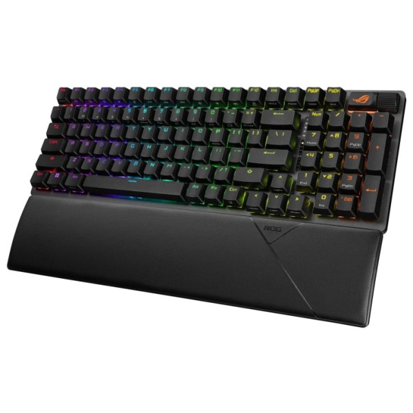 Фото - Клавіатура бездротова ігрова Asus ROG Strix Scope II, 96key, NX Snow, USB-A/WL/BT, EN/UK, RGB Black (90MP037A-BKMA00)