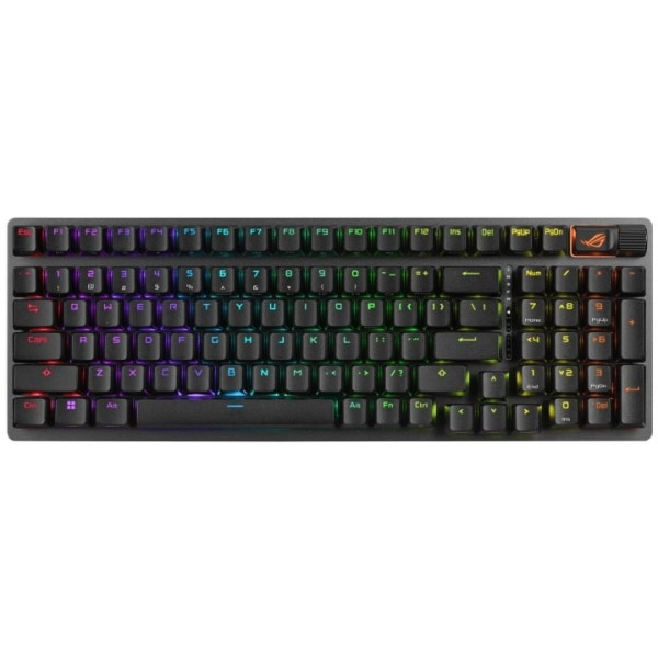 Фото - Клавіатура бездротова ігрова Asus ROG Strix Scope II, 96key, NX Snow, USB-A/WL/BT, EN/UK, RGB Black (90MP037A-BKMA00)