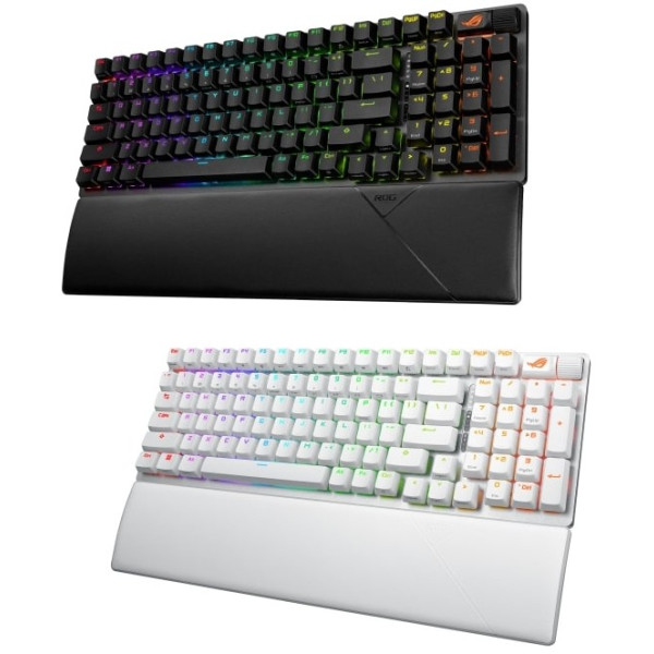 Фото - Клавіатура бездротова ігрова Asus ROG Strix Scope II, 96key, NX Snow, USB-A/WL/BT, EN/UK, RGB Black (90MP037A-BKMA00)