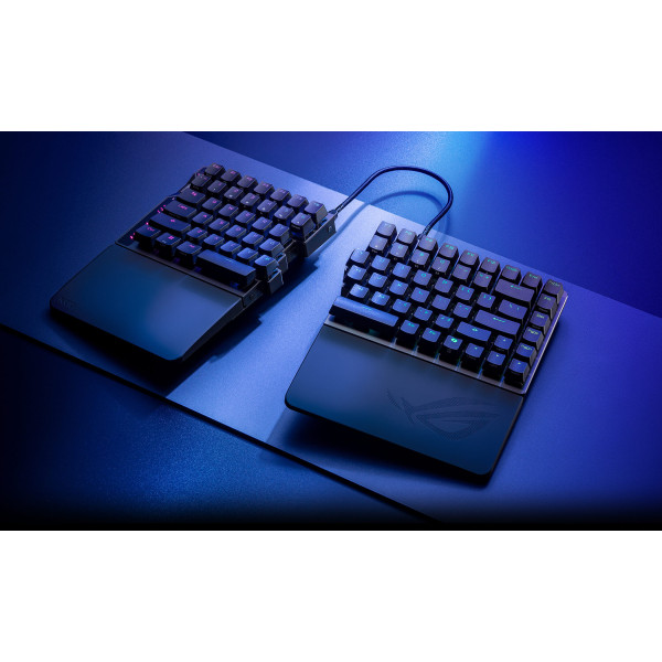 Фото - Клавиатура беспроводная игровая Asus ROG Falcata split 83key Magnetic Switch USB-A/WL/BT EN RGB Black