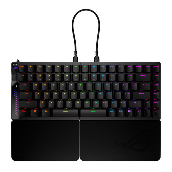 Фото - Клавиатура беспроводная игровая Asus ROG Falcata split 83key Magnetic Switch USB-A/WL/BT EN RGB Black