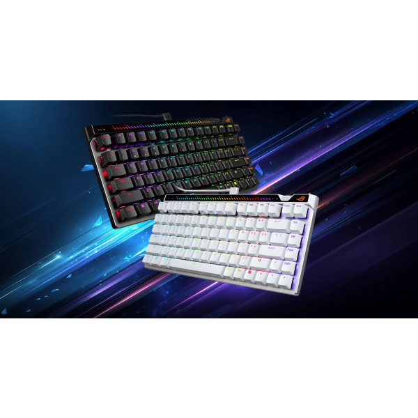 Фото - Клавіатура дротова ігрова Asus ROG Falchion Ace 75 HE, 83key, HFX  V2 Magnetic Switches, USB-A, EN, RGB Black (90MP047H-BKUA20)