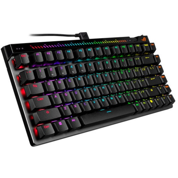 Фото - Клавіатура дротова ігрова Asus ROG Falchion Ace 75 HE, 83key, HFX  V2 Magnetic Switches, USB-A, EN, RGB Black (90MP047H-BKUA20)