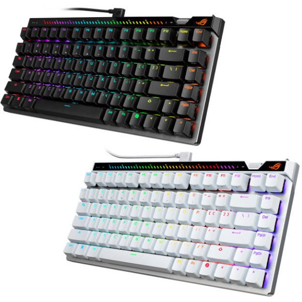 Фото - Клавіатура дротова ігрова Asus ROG Falchion Ace 75 HE, 83key, HFX  V2 Magnetic Switches, USB-A, EN, RGB Black (90MP047H-BKUA20)