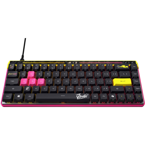 Фото - Клавіатура дротова ігрова Asus ROG Falchion Ace HFX 68key HFX Magnetic Switches USB-A EN RGB, ZywOo Ed. (90MP04KE-BKUA20)