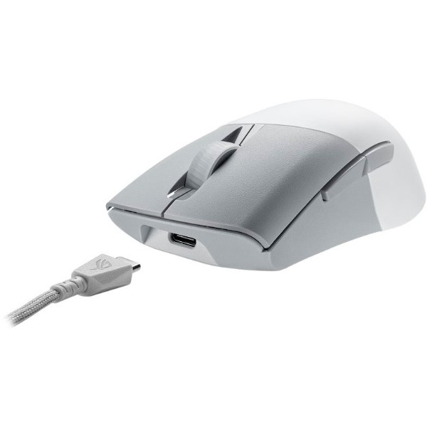 Фото - Миша бездротова ігрова Asus ROG Keris AimPoint RGB USB/WL/BT White (90MP02V0-BMUA10)