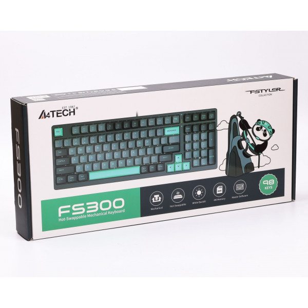 Фото - Клавиатура проводная игровая A4tech FS300 (Panda Rock Climbing)