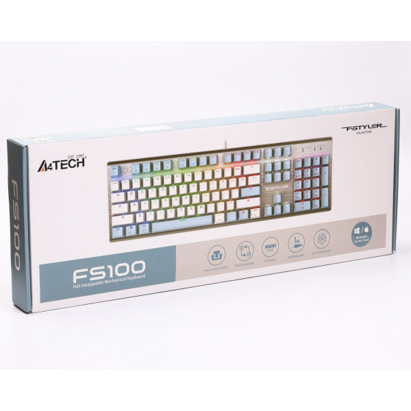 Фото - Клавиатура проводная игровая A4tech FS100 (Icy Blue)