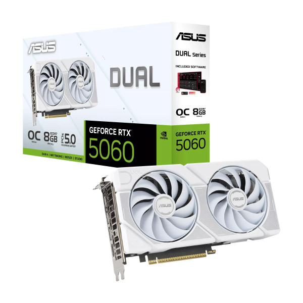 Фото - Відеокарта Asus DUAL-RTX5060-O8G-WHITE