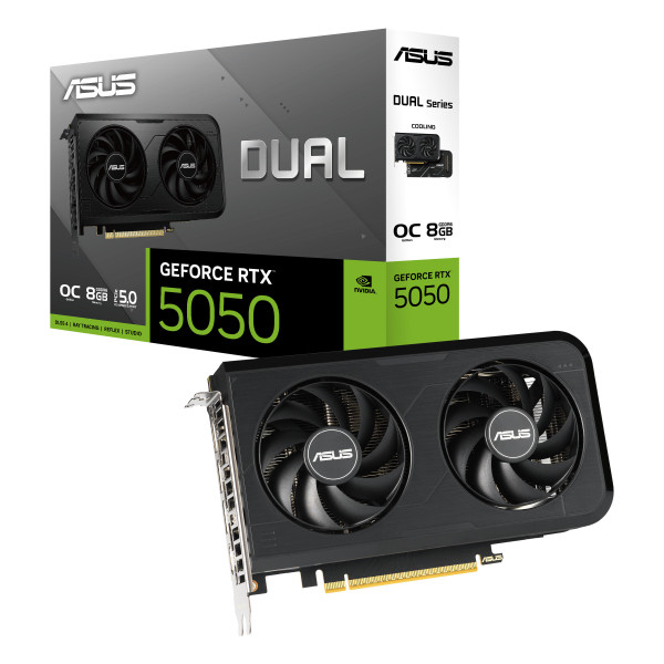Фото - Відеокарта Asus GeForce RTX 5050 8 GB GDDR6 OC DUAL-RTX5050-O8G