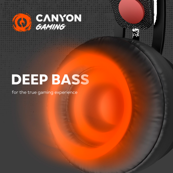 Фото - Гарнитура проводная игровая Canyon GH-8A Black Orange (CND-SGHS8A)