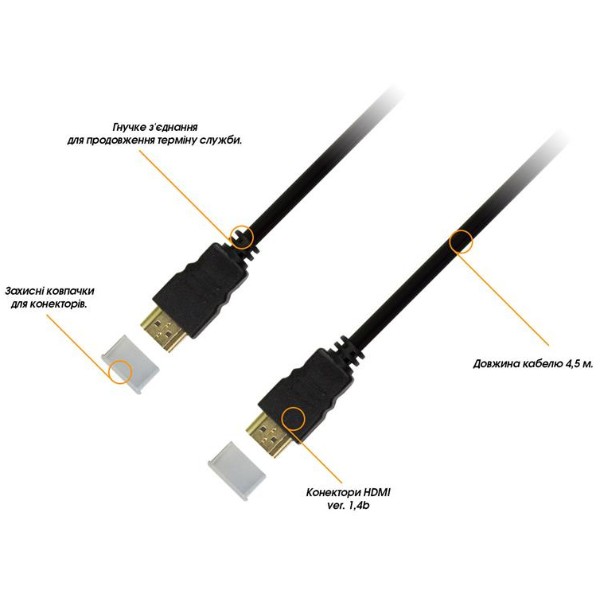 Фото - Кабель HDMI Piko HDMI-HDMI v1.4 3m Black (1283126474019)