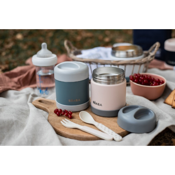 Фото - Термос для продуктов Beaba 300 мл. Pink/Gray (912908)