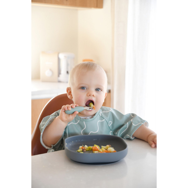 Фото - Набір дитячих столових приборів для малюка Beaba 10+ Olive (913580)