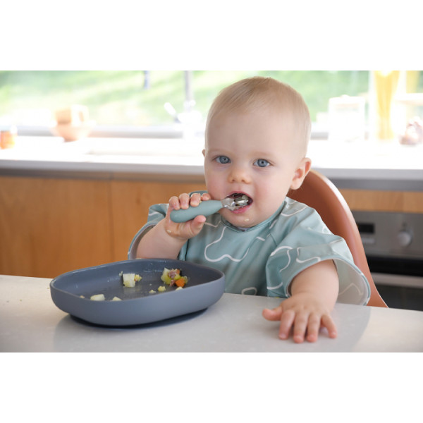 Фото - Набір дитячих столових приборів для малюка Beaba 10+ Olive (913580)