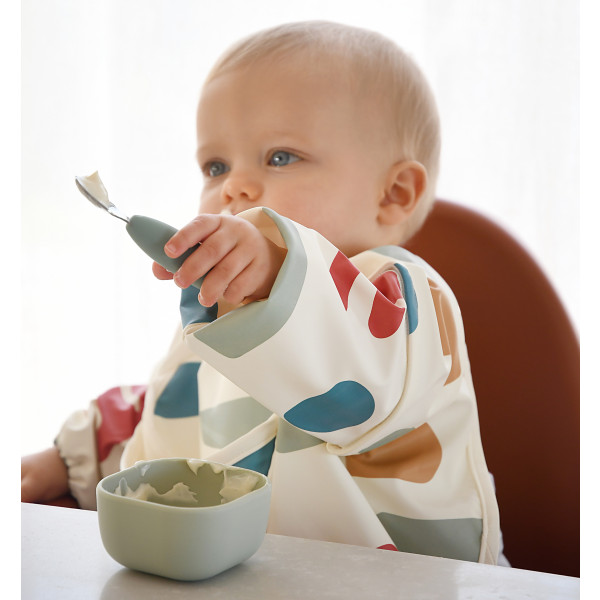 Фото - Набір дитячих столових приборів для малюка Beaba 10+ Olive (913580)