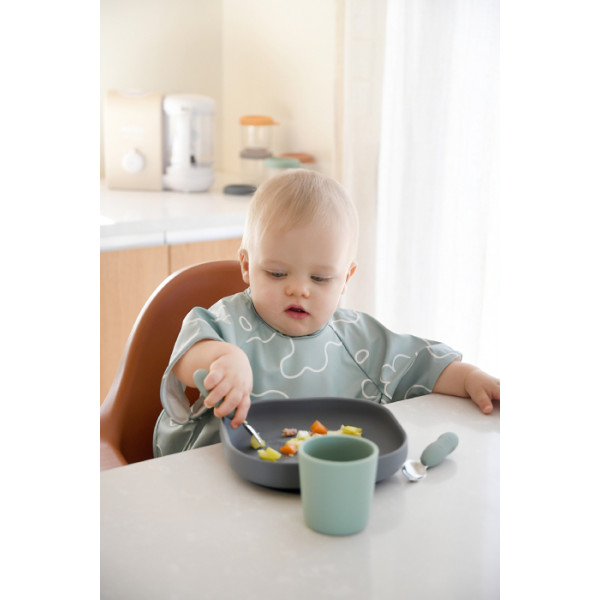 Фото - Набір дитячих столових приборів для малюка Beaba 10+ Olive (913580)
