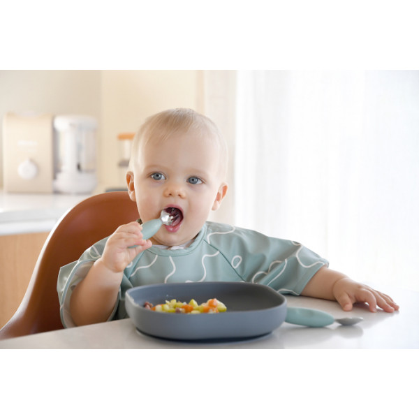 Фото - Набір дитячих столових приборів для малюка Beaba 10+ Olive (913580)