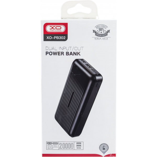 Фото - Батарея мобильная XO 20000 mAh Black (PB302)